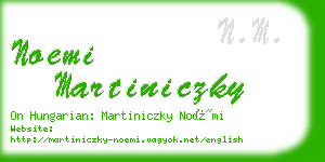 noemi martiniczky business card